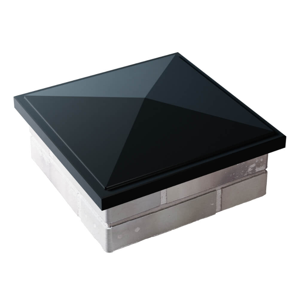 Колпак Zking БонаМоно Черный на столб 1.5х1.5 кирпича (385х385, 400х400мм) в Альметьевске фото