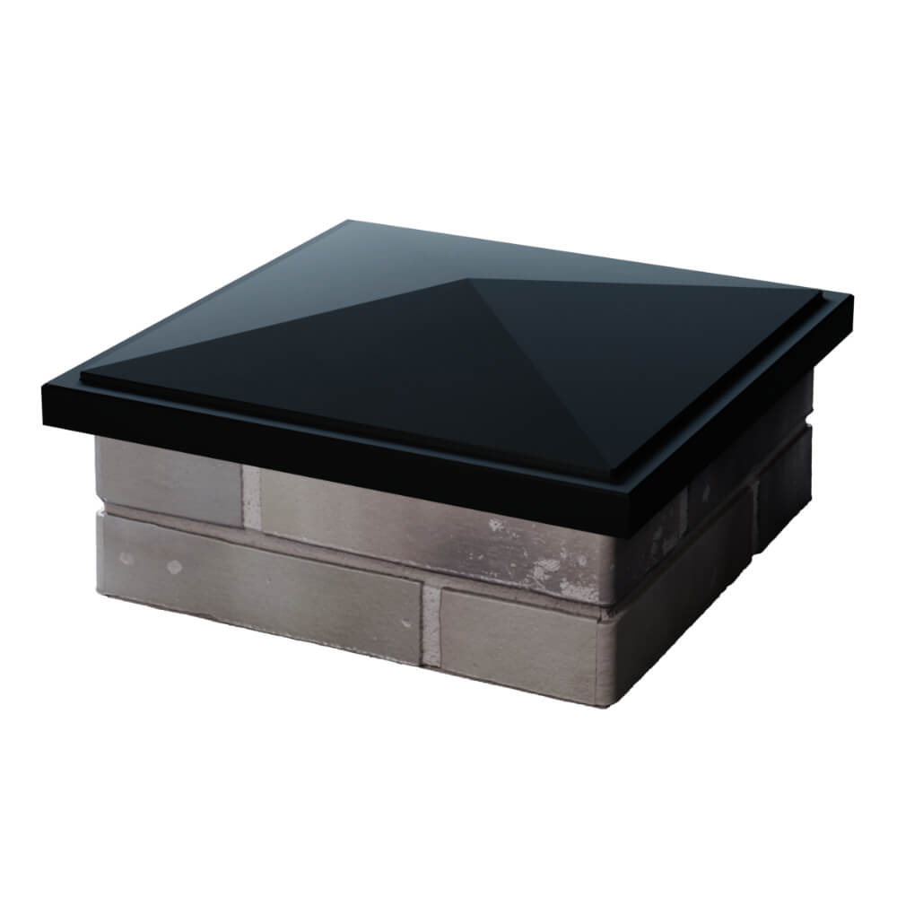 Колпак Zking БонаМоно Черный на столб 1.5х1.5 кирпича (385х385, 400х400мм) в Альметьевске фото