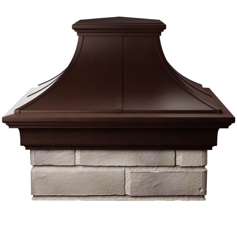 Колпак Zking Монблан Премиум Коричневый на столб 1.5х1.5 кирпича (385х385мм) Альметьевск фото