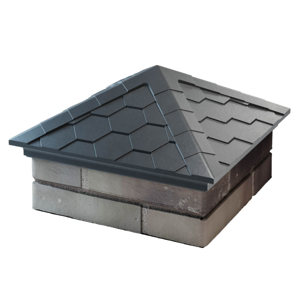 Колпак Zking Эверест Серый на столб 1.5х1.5 кирпича (390х390мм) в Альметьевске фото