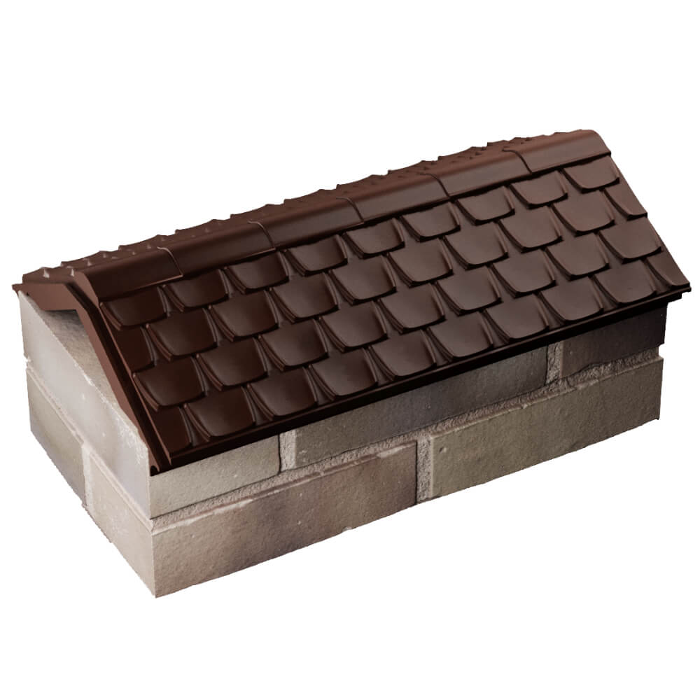 Парапет Zking Эльбрус Коричневый с посадкой на 1 кирпич (255мм) в Альметьевске фото
