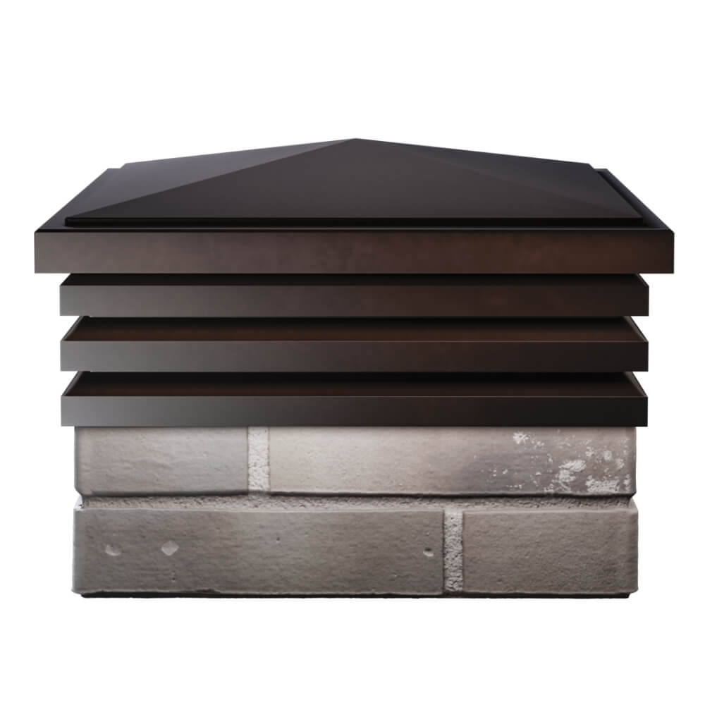 Колпак Zking Бона ХайТек Коричневый на столб 1.5х1.5 кирпича (385х385мм) Альметьевск фото