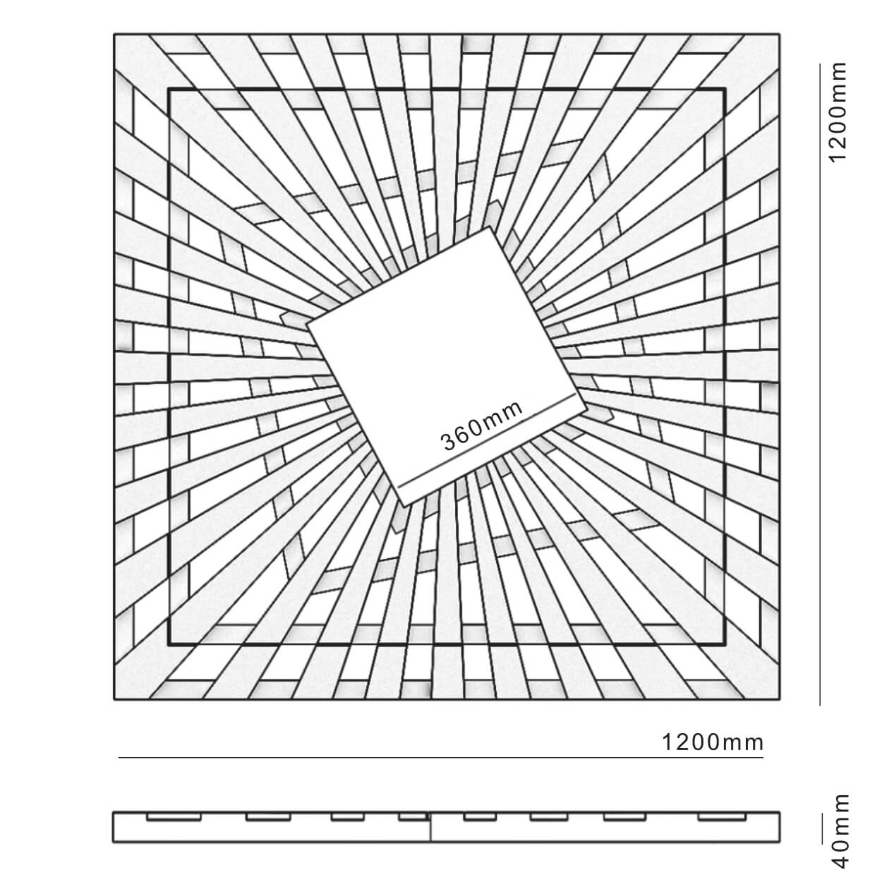 Приствольная решетка для дерева ZKING ATMOSPHERE 1.2х1.2м Черная в Альметьевске фото
