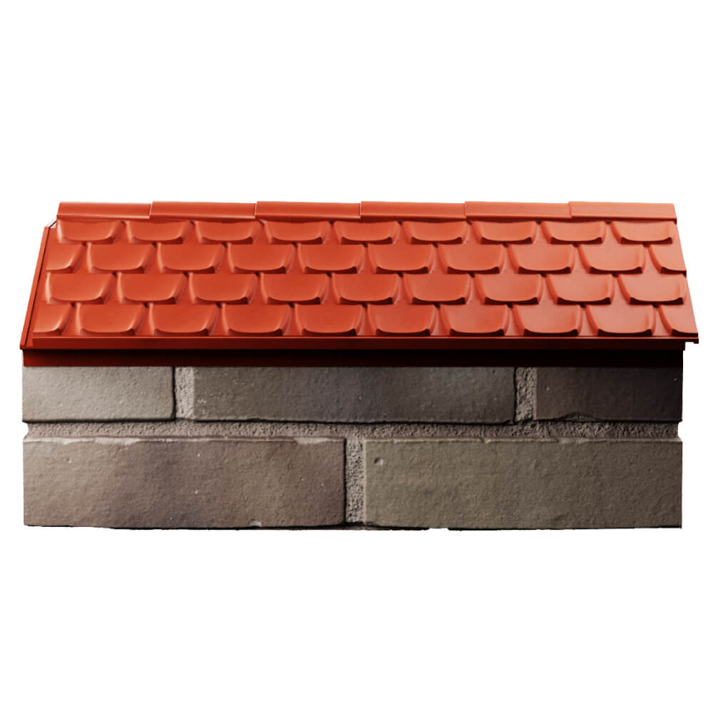 Парапет Zking Эльбрус Красный с посадкой на 1 кирпич (255мм) в Альметьевске фото