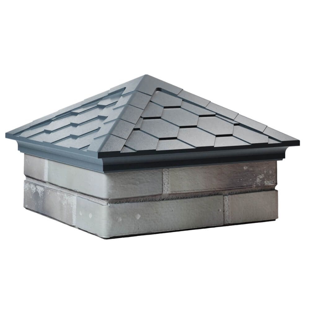 Колпак Zking Эверест Серый на столб 1.5х1.5 кирпича (390х390мм) в Альметьевске фото