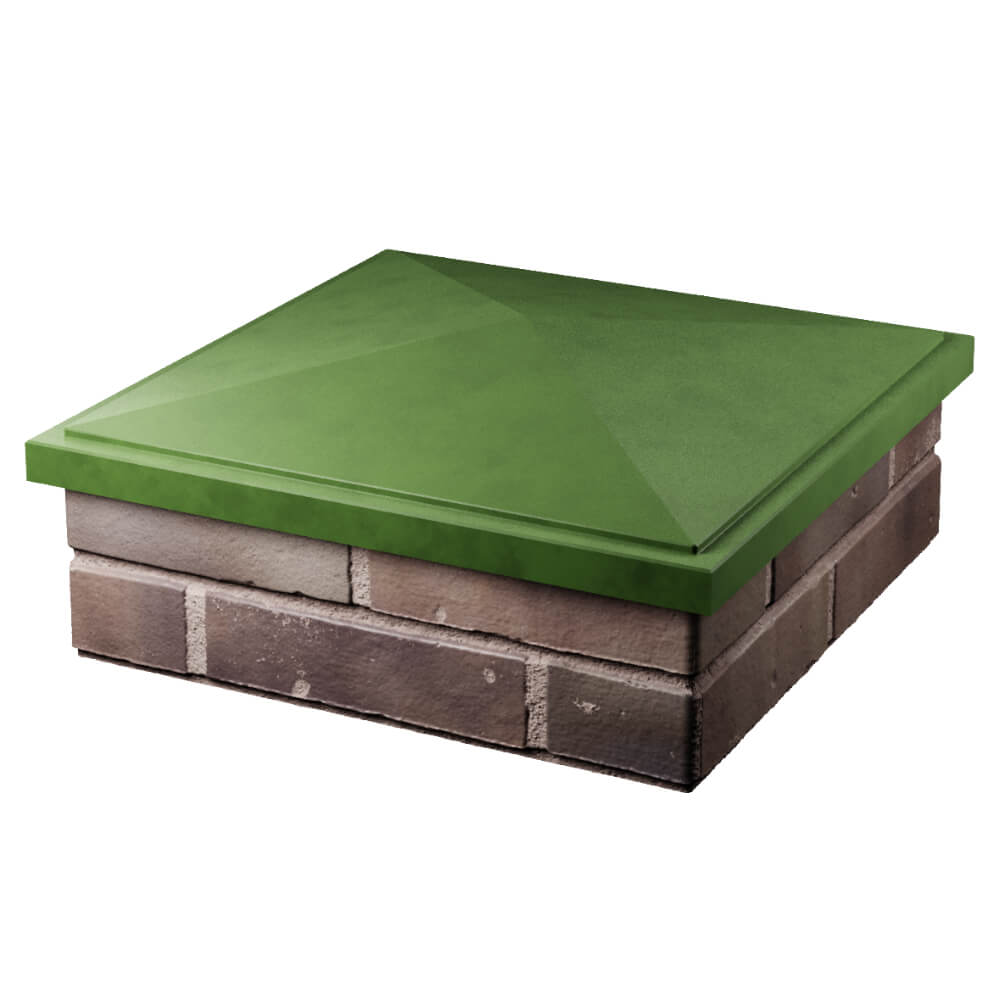 Колпак Zking БонаМоно Зеленый на столб 2х2 кирпича (515х515, 530х530мм) в Альметьевске фото