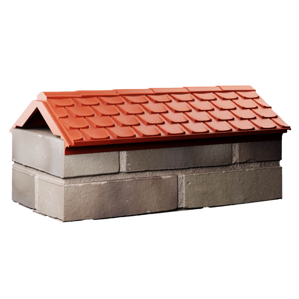 Парапет Zking Эльбрус Красный с посадкой на 1 кирпич (255мм) Альметьевск фото