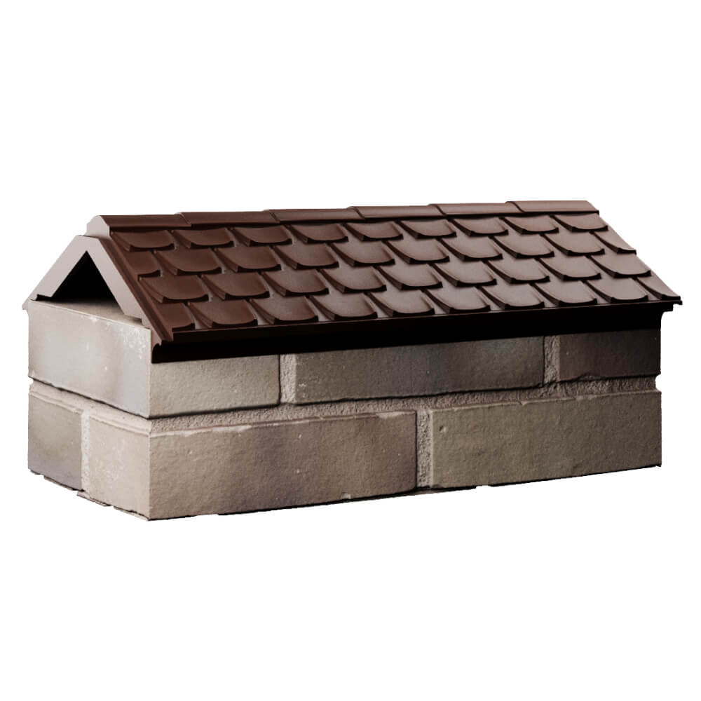 Парапет Zking Эльбрус Коричневый с посадкой на 1 кирпич (255мм) Альметьевск фото