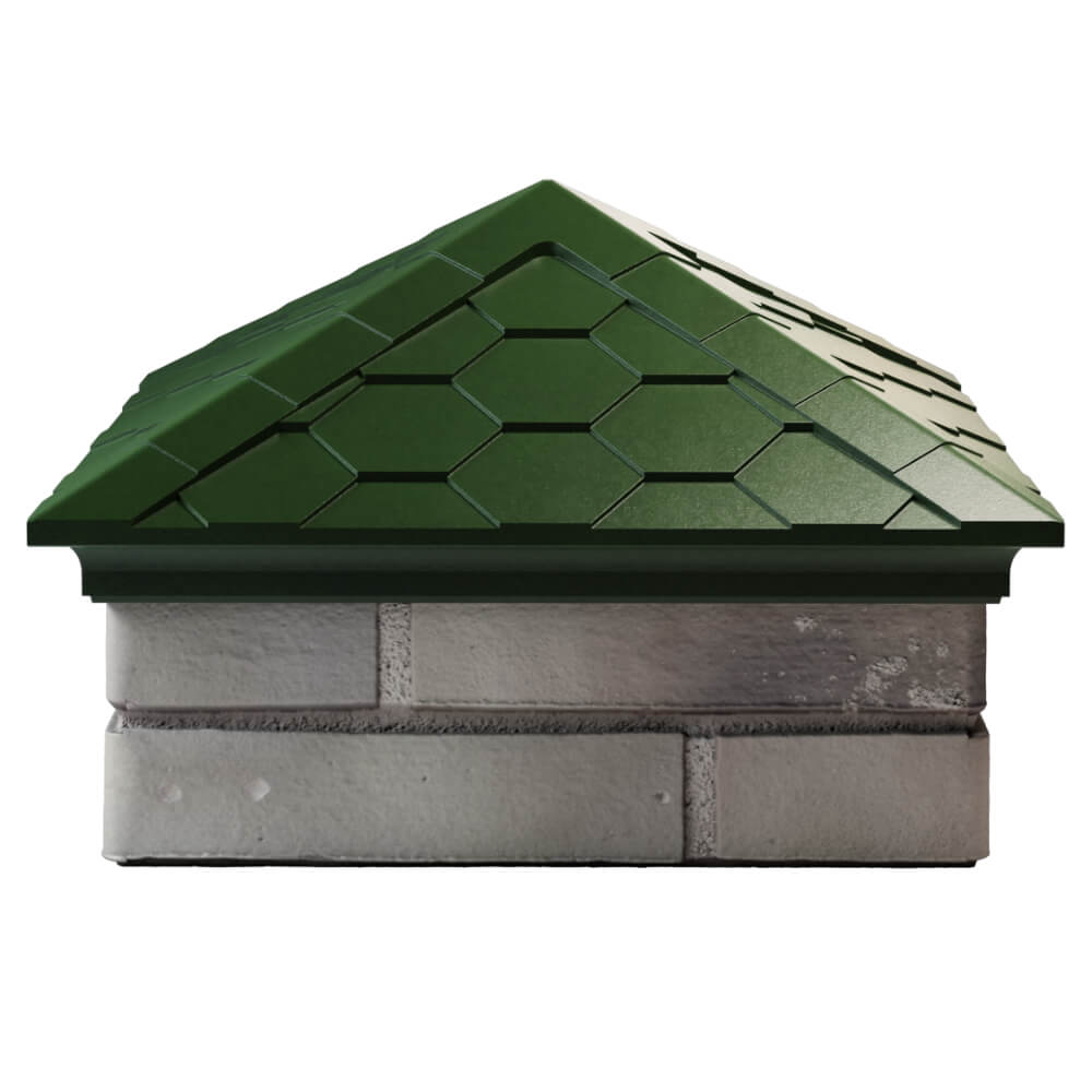 Колпак Zking Эверест Зеленый на столб 1.5х1.5 кирпича (390х390мм) Альметьевск фото