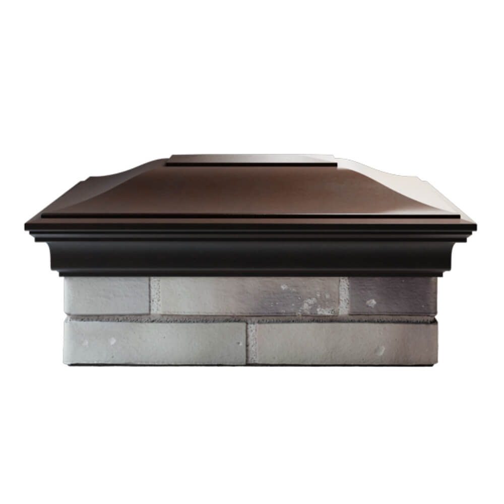 Колпак Zking Монблан Коричневый на столб 2х1.5 кирпича (515х385мм)